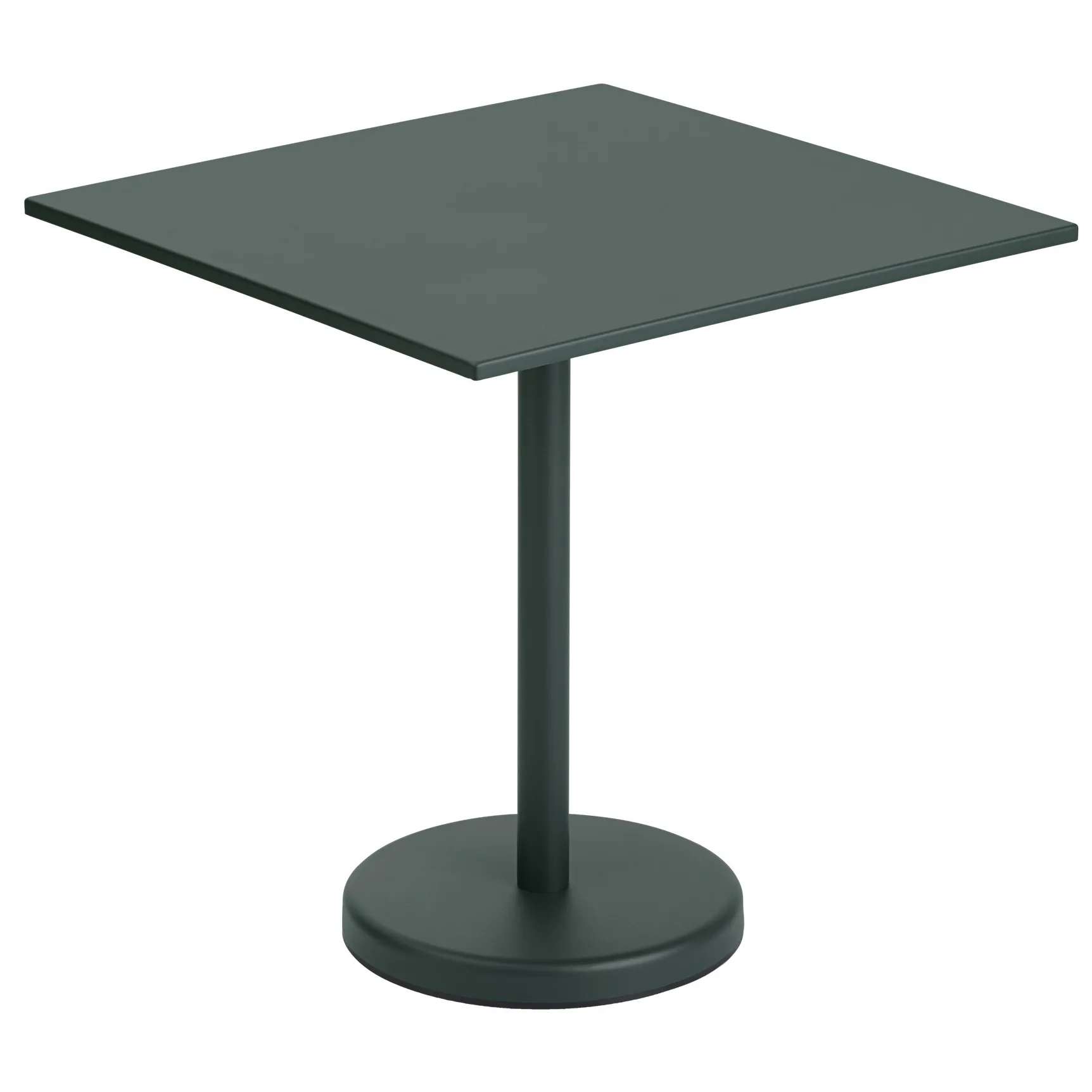 Mesa de aço Linear 70x70 cm, Dark green Muuto