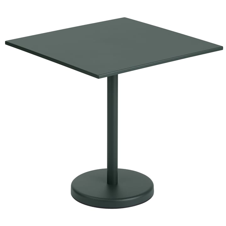 Mesa de aço Linear 70x70 cm - Dark green - Muuto