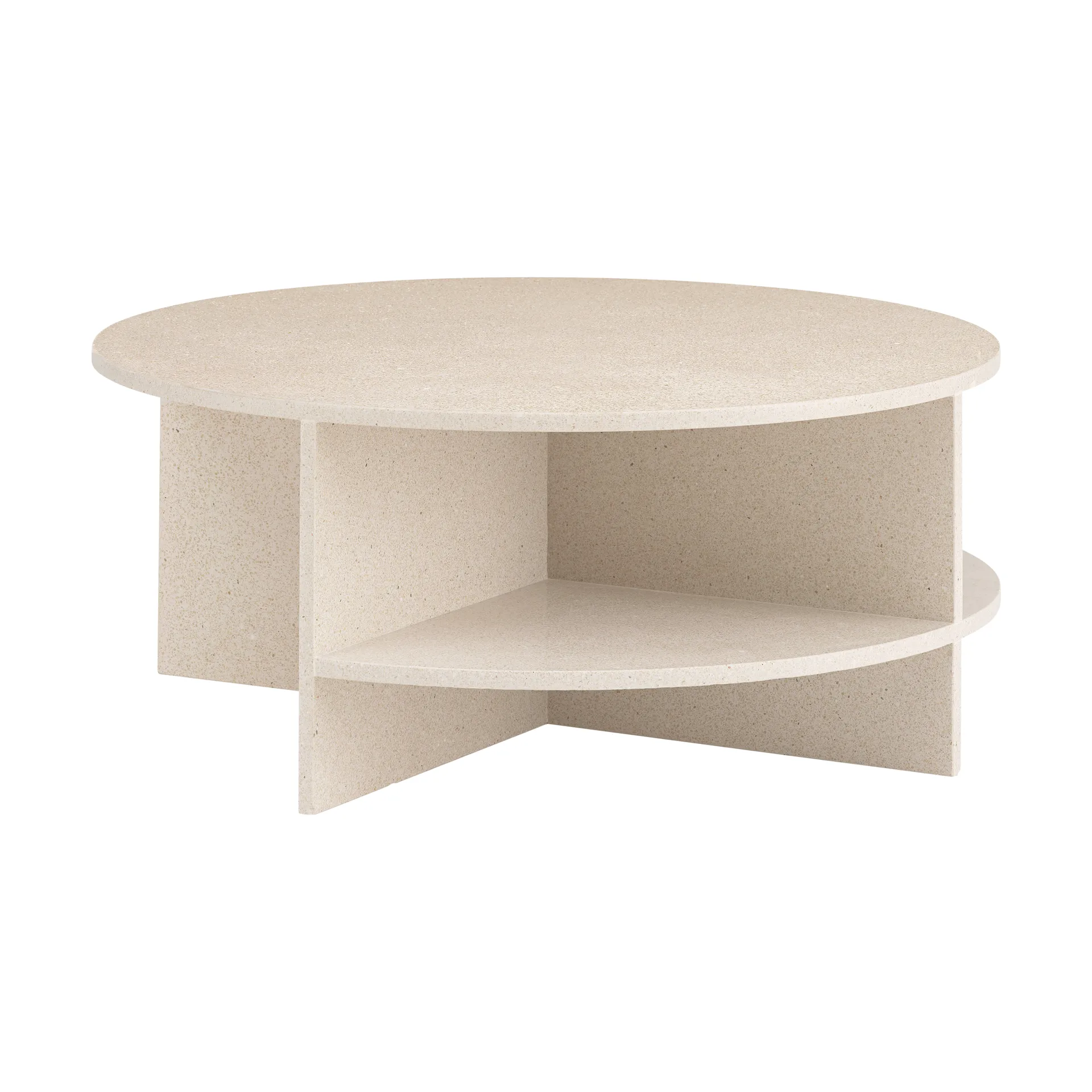 Mesa de centro Halves, Light taupe-terraço, Ø85 cm Muuto