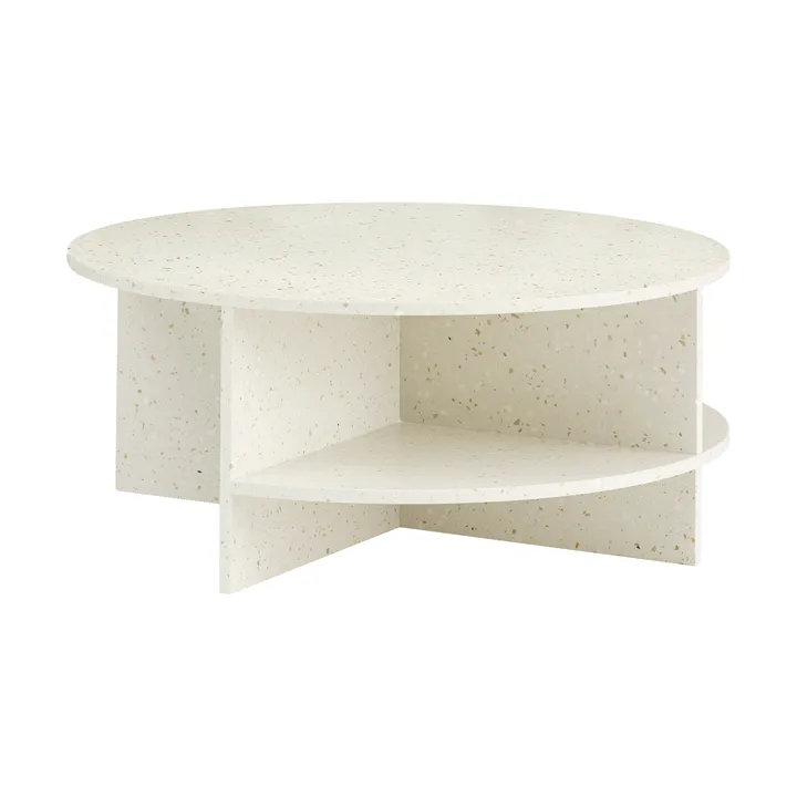 Mesa de centro Halves - Off white-terraço, Ø85 cm - Muuto