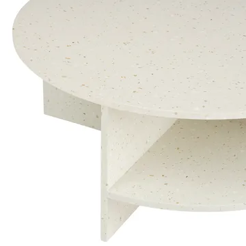 Mesa de centro Halves - Off white-terraço, Ø85 cm - Muuto