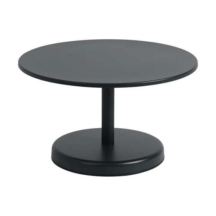 Mesa de centro Linear Steel - Antracite preto, Ø70x40 cm - Muuto