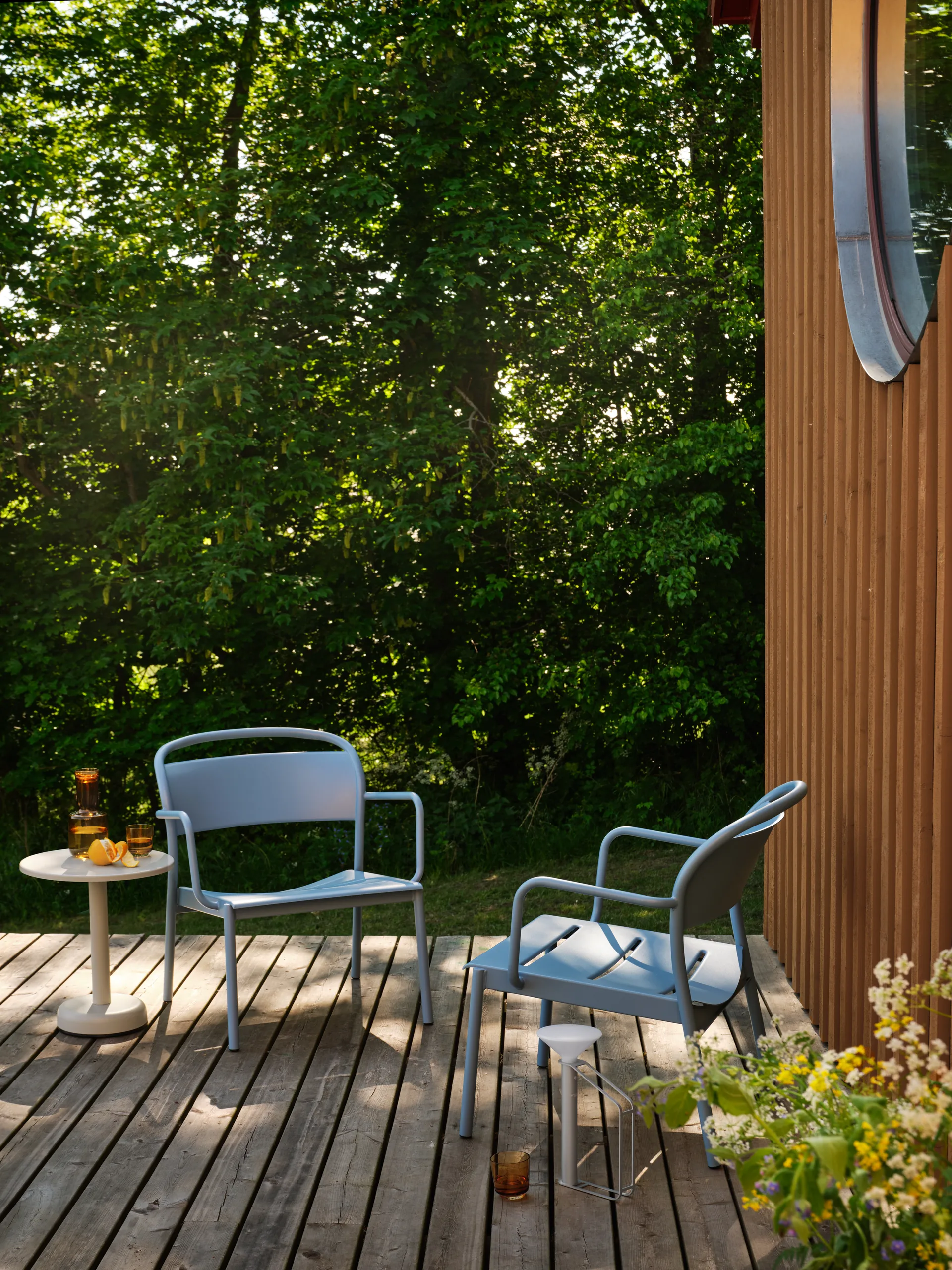 Mesa de centro Linear Steel, Cinzento, Ø42x47 cm Muuto