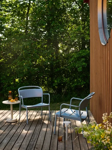 Mesa de centro Linear Steel - Cinzento, Ø42x47 cm - Muuto