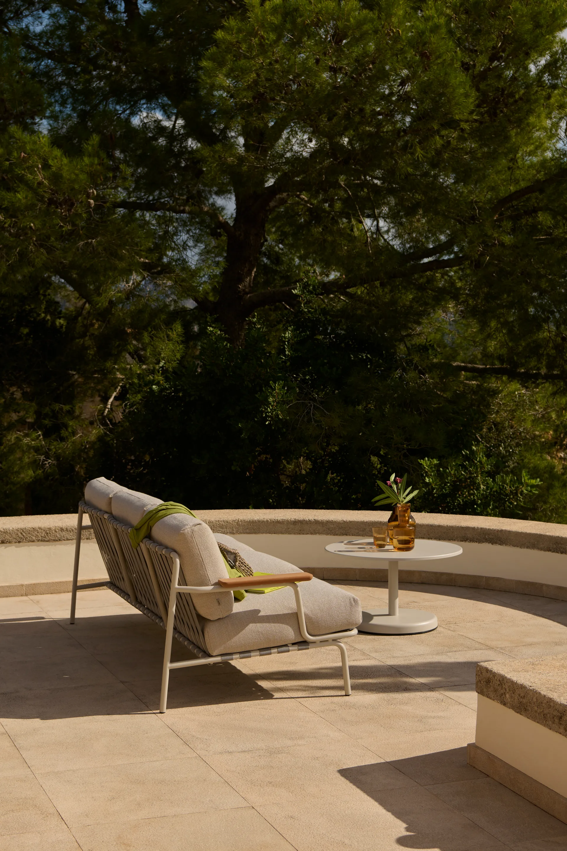 Mesa de centro Linear Steel, Cinzento, Ø70x40 cm Muuto