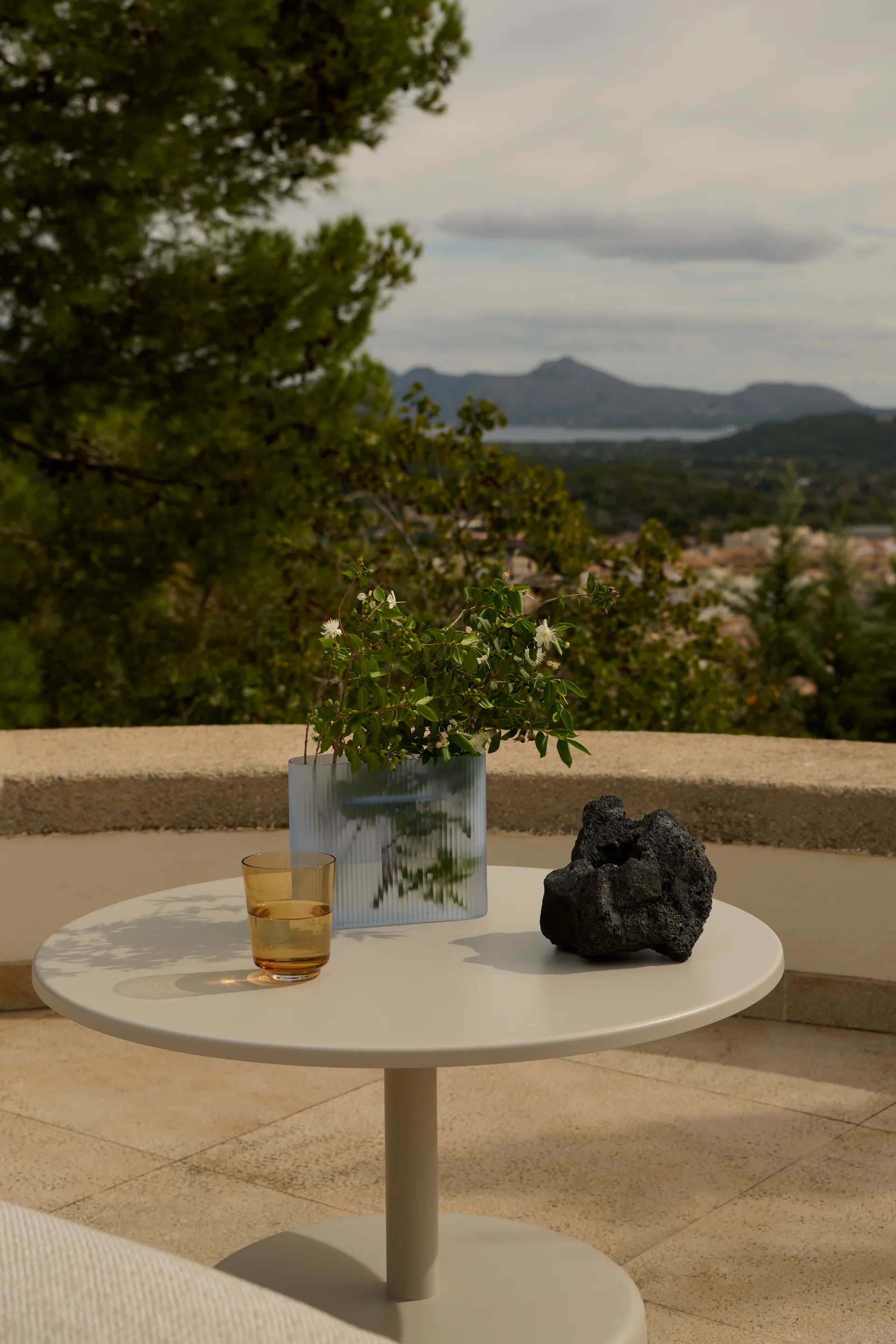 Mesa de centro Linear Steel, Cinzento, Ø70x40 cm Muuto