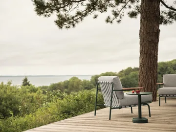 Mesa de centro Linear Steel - Verde escuro, Ø42x47 cm - Muuto