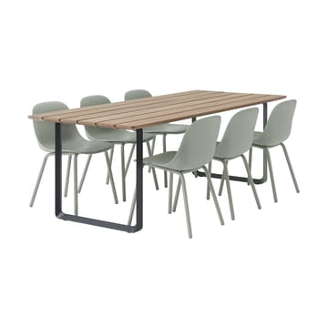 Mesa de jantar 70/70 Outdoor 225x90 cm base de aço preto - undefined - Muuto