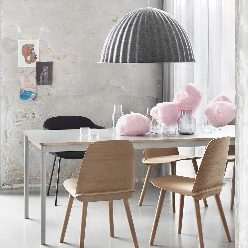 Mesa de jantar Base, branco, abs, 140x80cm Muuto