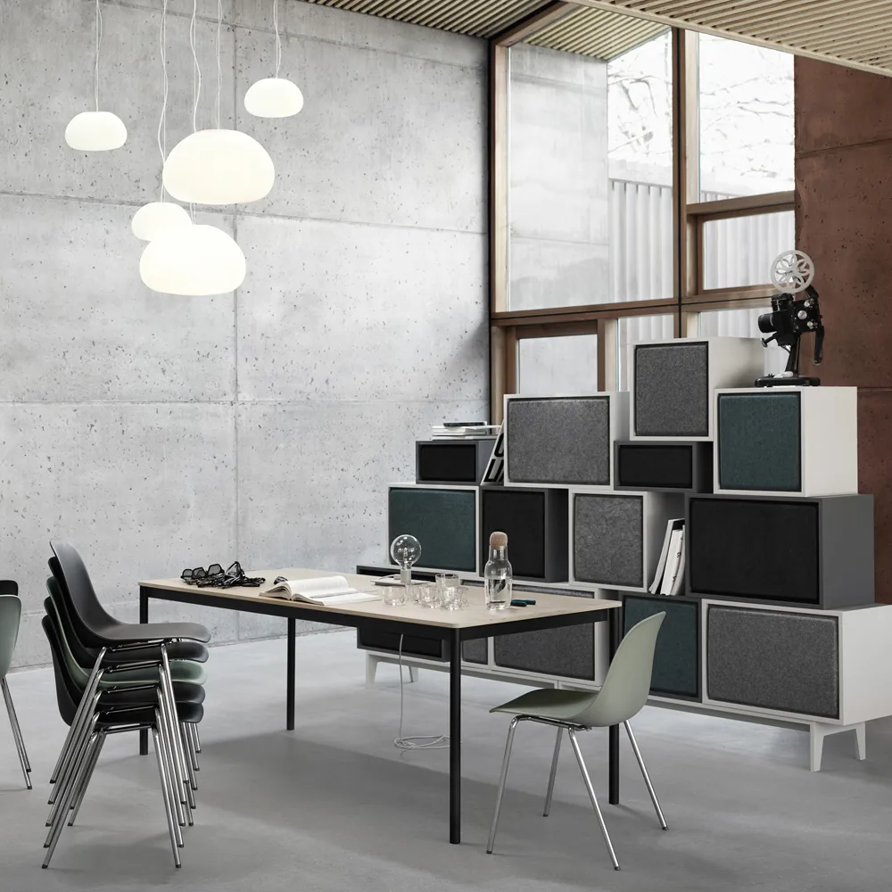 Mesa de jantar Base, branco, abs, 140x80cm Muuto