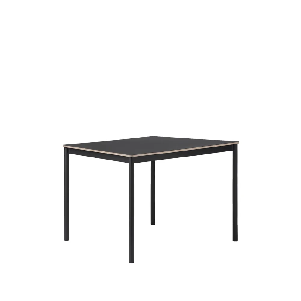 Mesa de jantar Base, Preto, compensado, 140x80cm Muuto