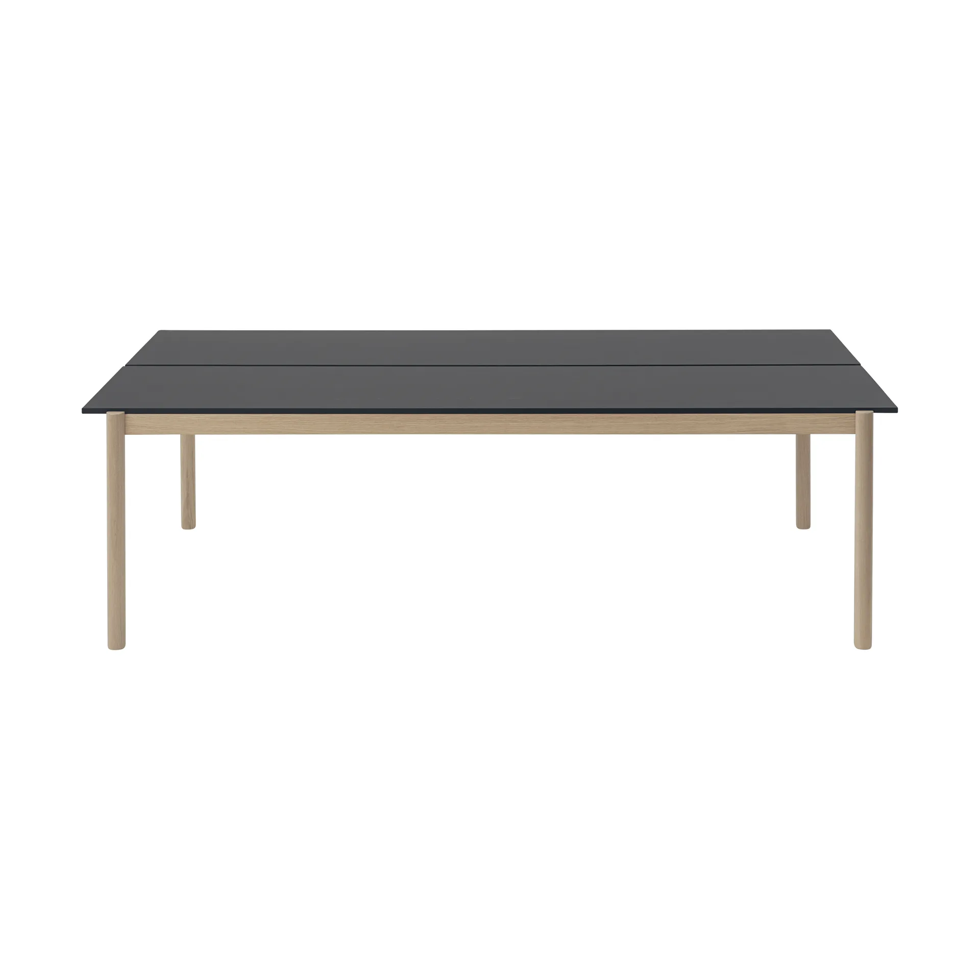 Mesa de jantar Linear System 110x240 cm, Black nanolaminate-black-oak Muuto