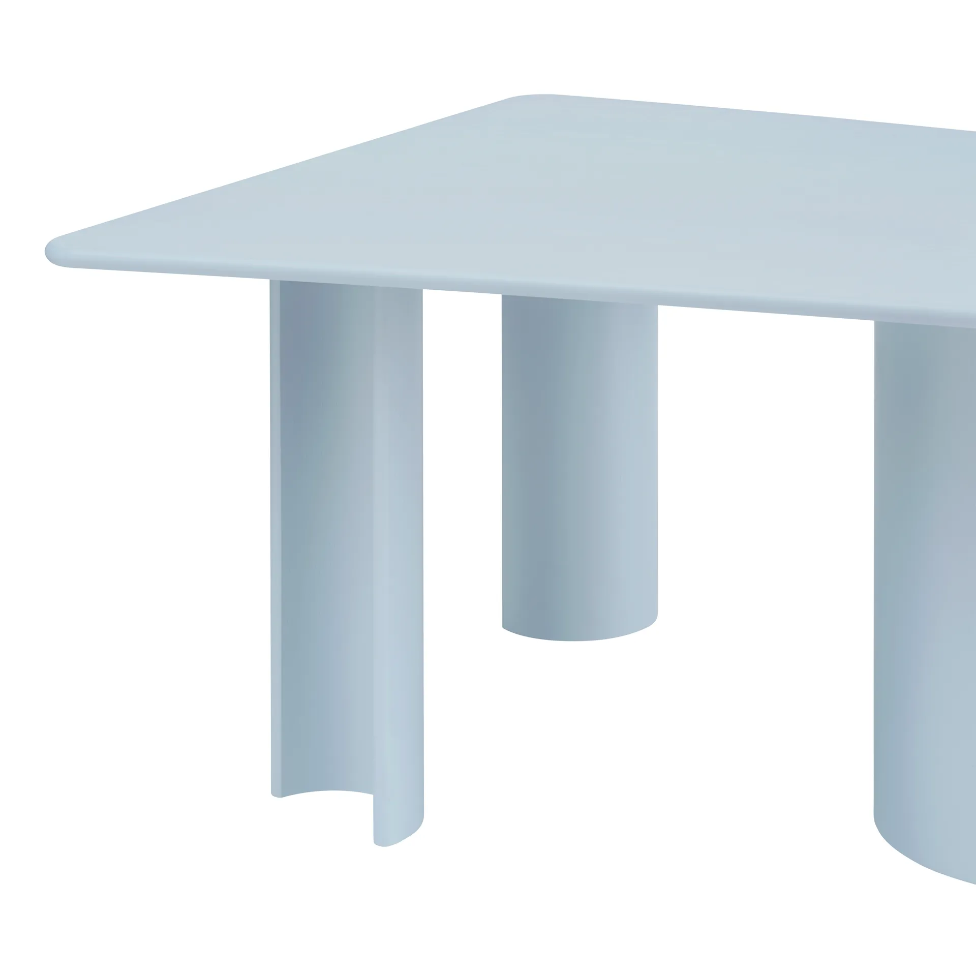 Mesa de jantar Re-norm, Azul-claro, 130x120 cm Muuto