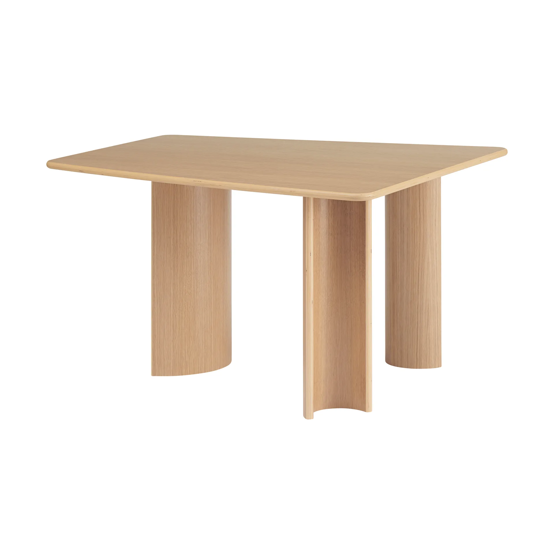 Mesa de jantar Re-norm, Folheado de carvalho lacado, 130x120 cm Muuto