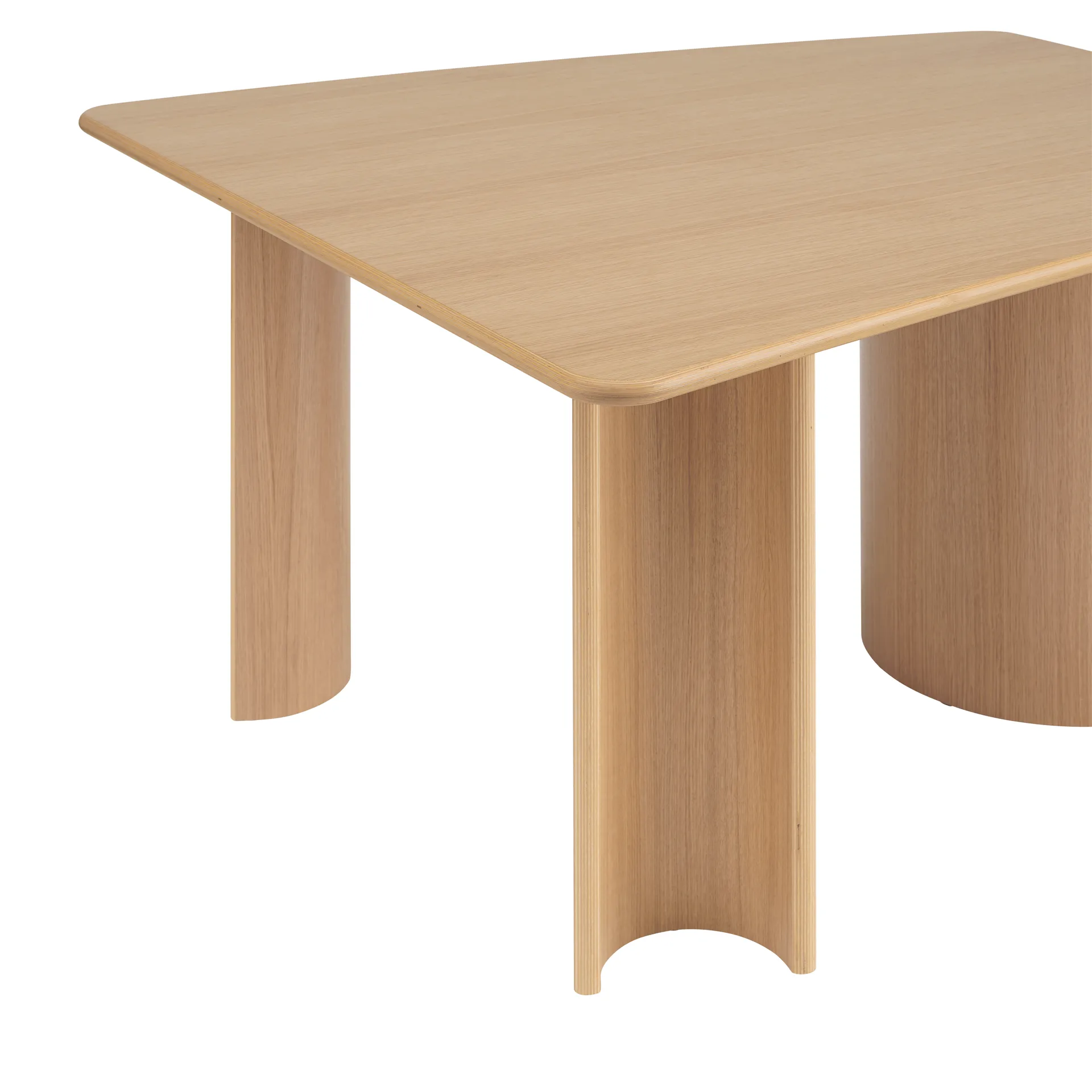 Mesa de jantar Re-norm, Folheado de carvalho lacado, 130x120 cm Muuto