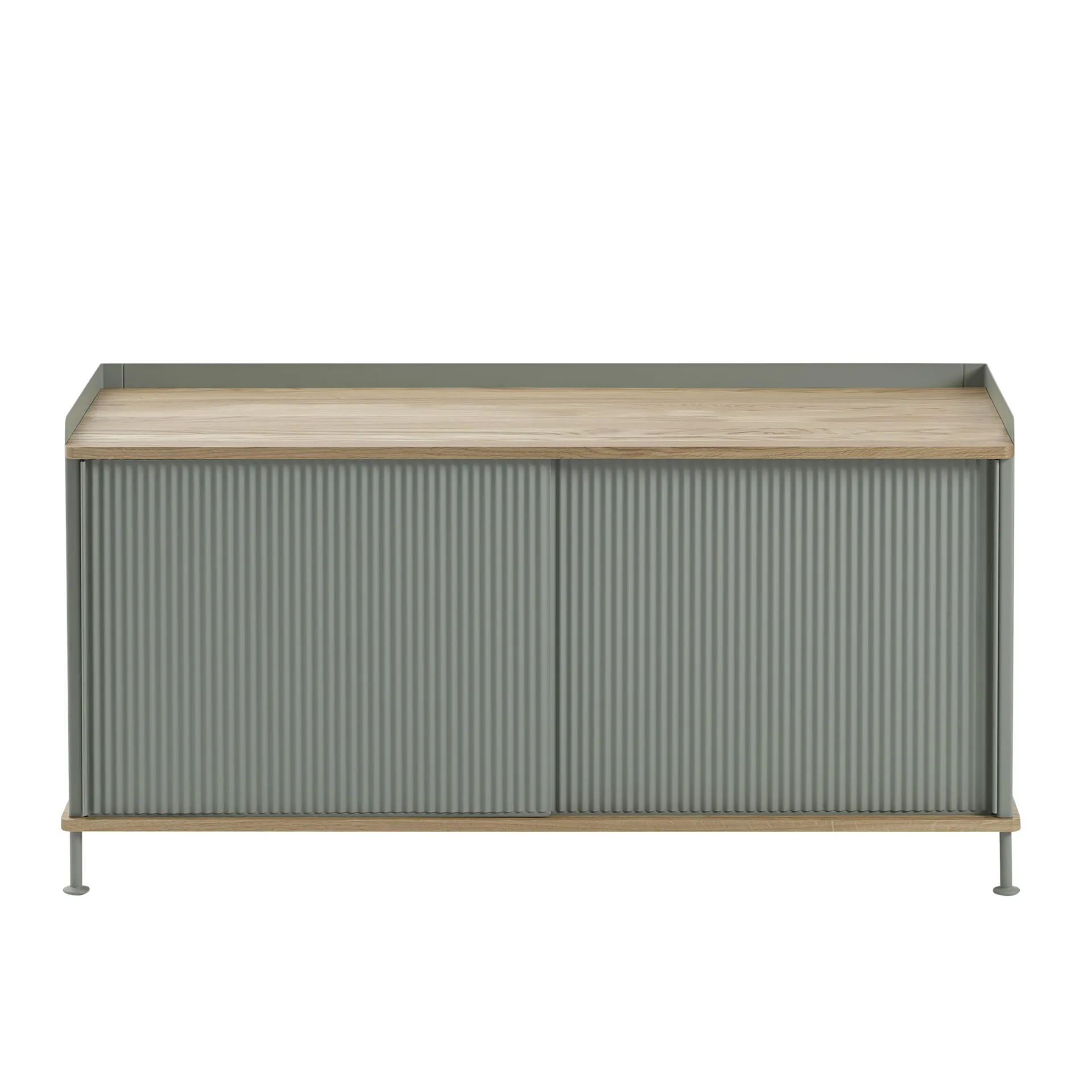 Mesa lateral baixa Enfold 125x45x63 cm, Carvalho-verde Dusty Muuto