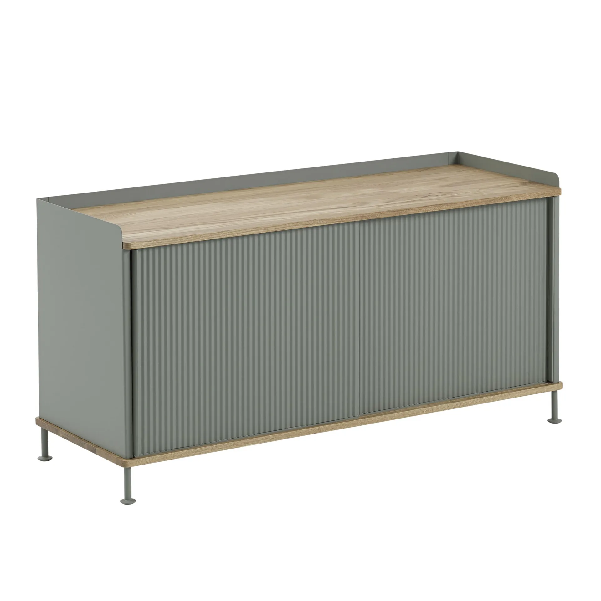 Mesa lateral baixa Enfold 125x45x63 cm, Carvalho-verde Dusty Muuto