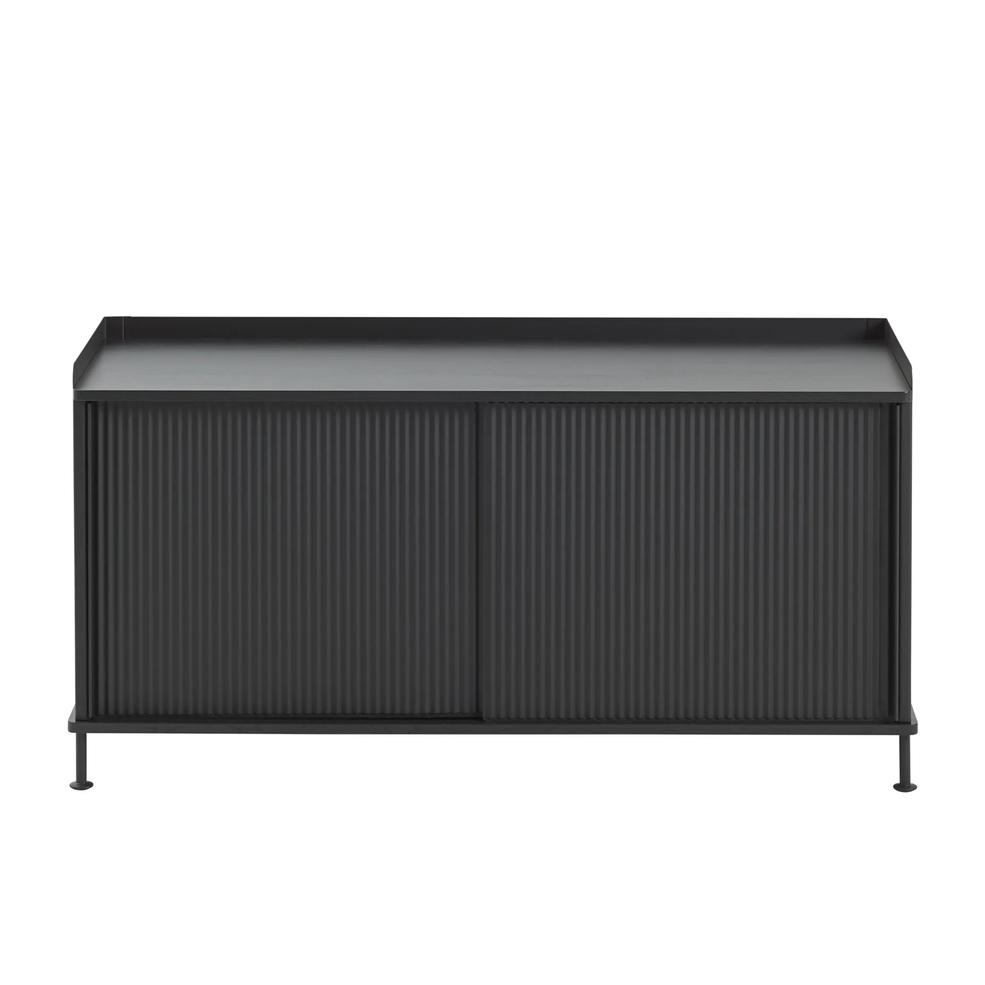Mesa lateral baixa Enfold 125x45x63 cm, Preto-Preto Muuto