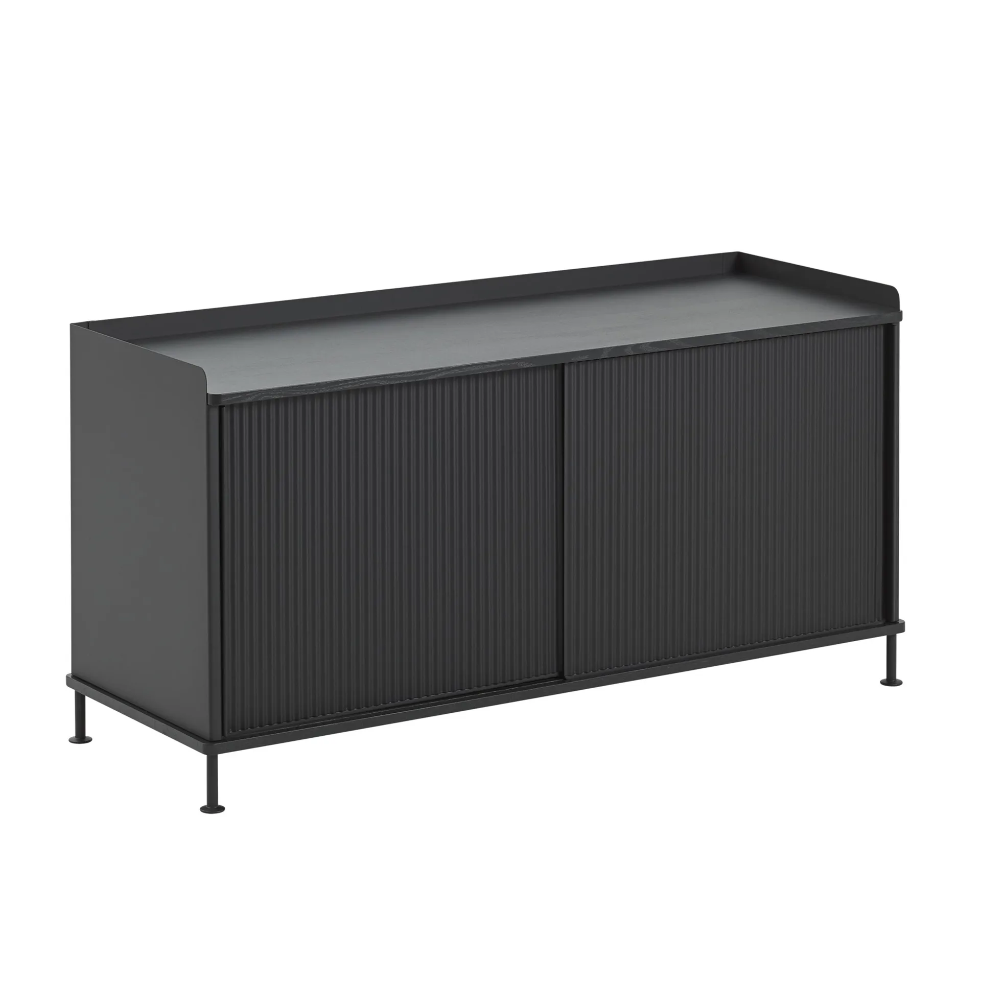 Mesa lateral baixa Enfold 125x45x63 cm, Preto-Preto Muuto
