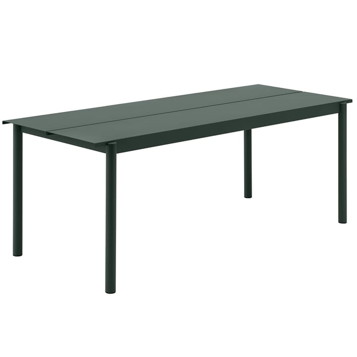 Mesa Linear Steel 200x75 cm - Dark green - Muuto