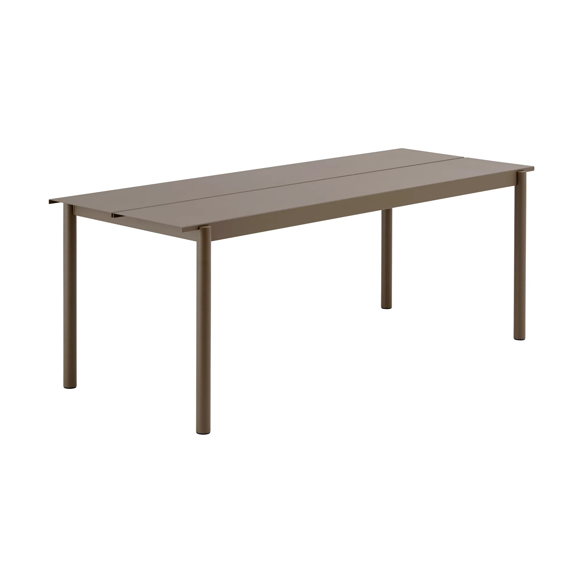 Mesa Linear Steel 200x75 cm, Taupe Muuto