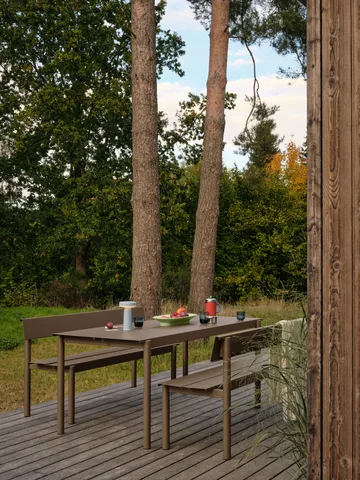 Mesa Linear Steel 200x75 cm - Taupe - Muuto