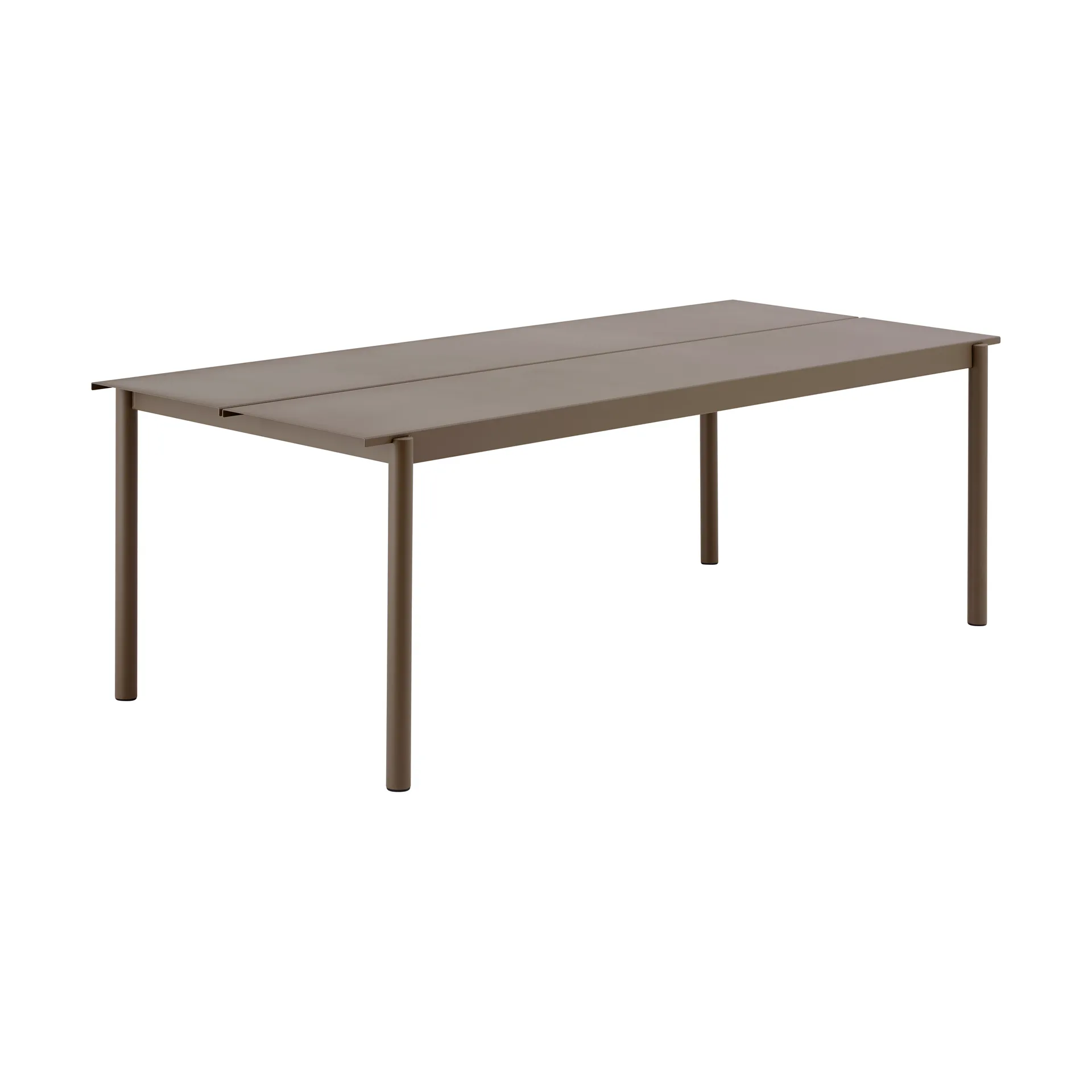 Mesa Linear Steel, Taupe, 220x90 cm Muuto