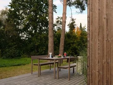 Mesa Linear Steel - Taupe, 220x90 cm - Muuto