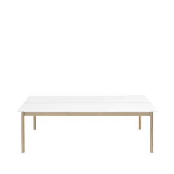 Mesa Linear System 142x240 cm - Laminado branco-branco ABS-Carvalho  - Muuto