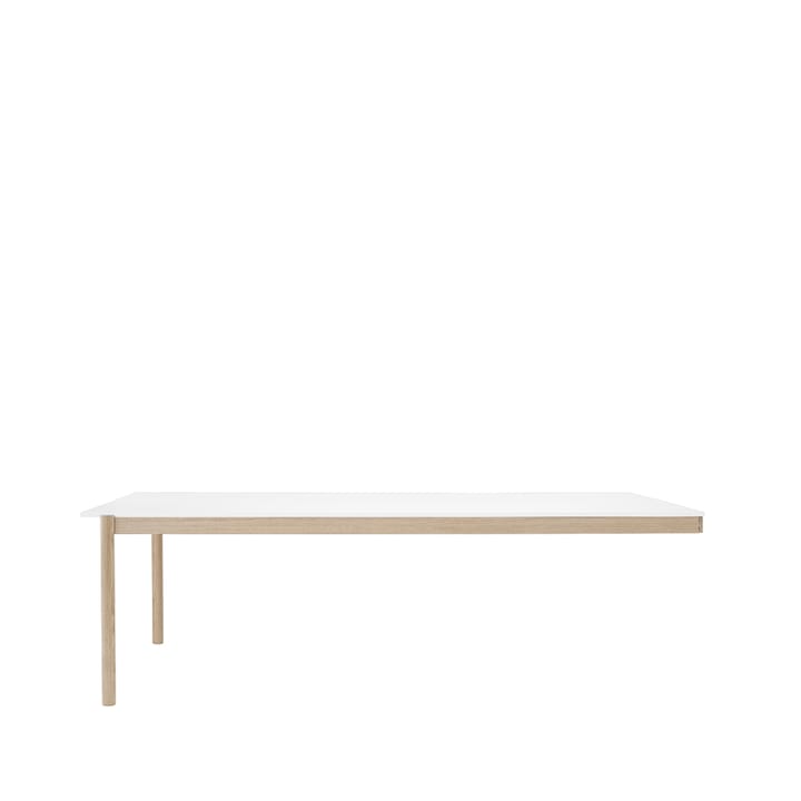 Mesa modular Linear System End  - Laminado branco-carvalho 240x142 cm - Muuto