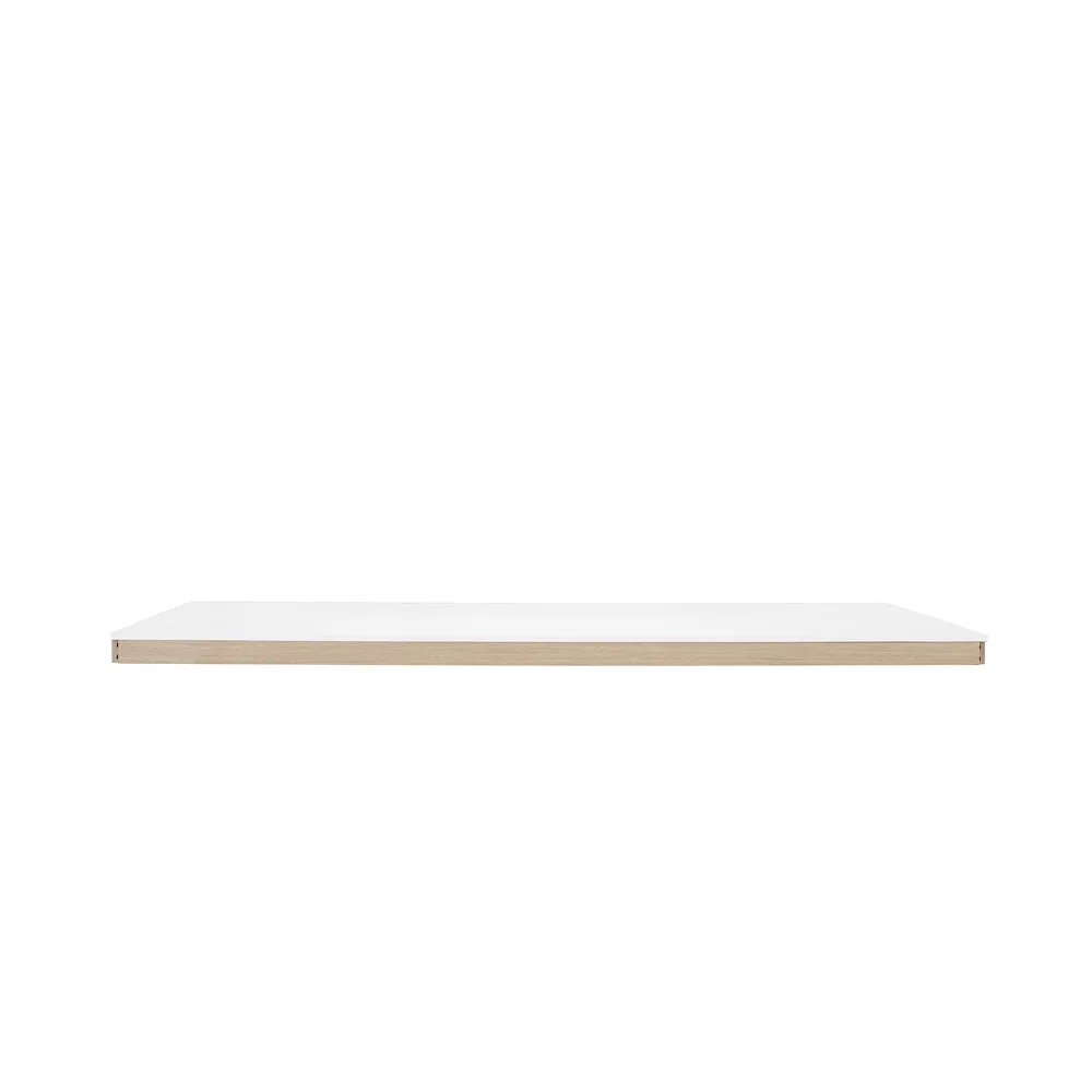 Mesa modular Linear System Middle, Laminado branco-branco ABS-Carvalho  Muuto