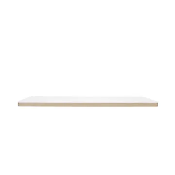 Mesa modular Linear System Middle - Laminado branco-branco ABS-Carvalho  - Muuto