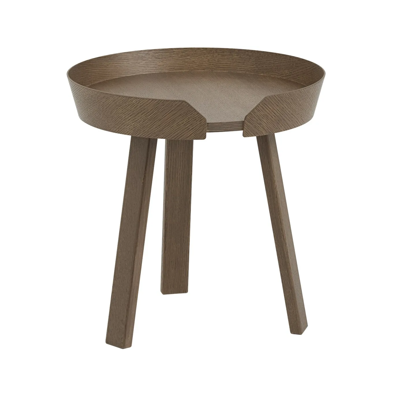 Mesa pequena Around, Stained dark brown Muuto