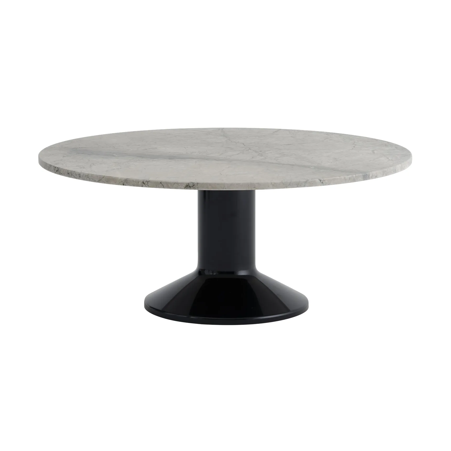 Midst mesa de centro, Mármore cinzento-preto, Ø90 cm Muuto