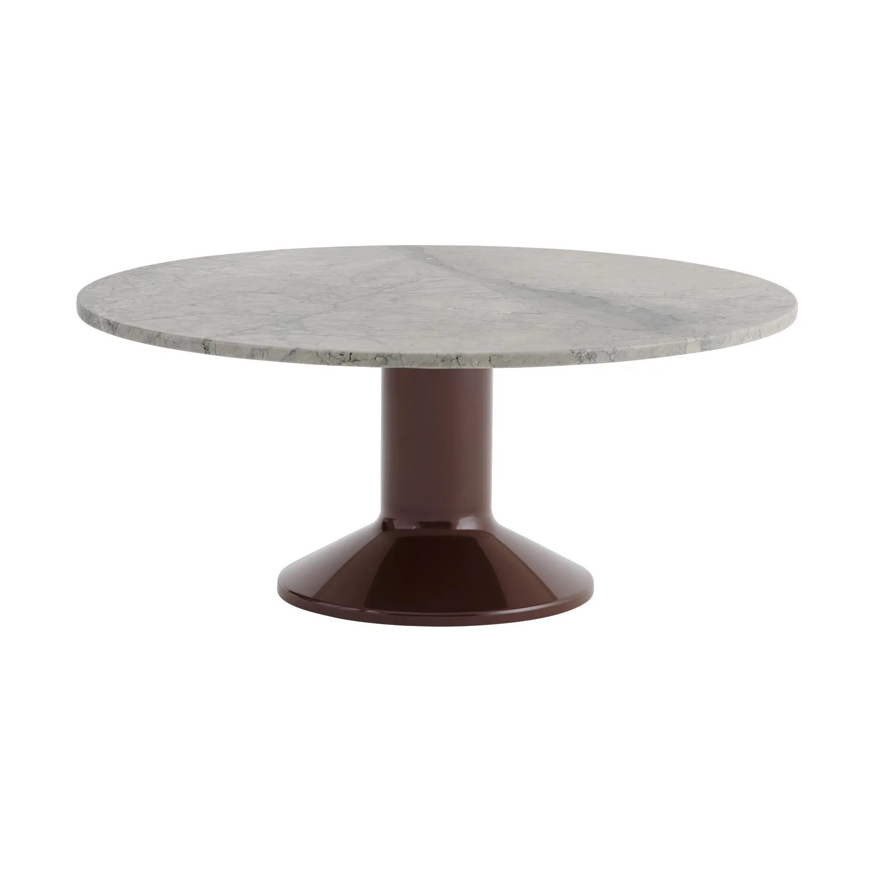 Midst mesa de centro, Mármore cinzento-vermelho escuro, Ø90 cm Muuto