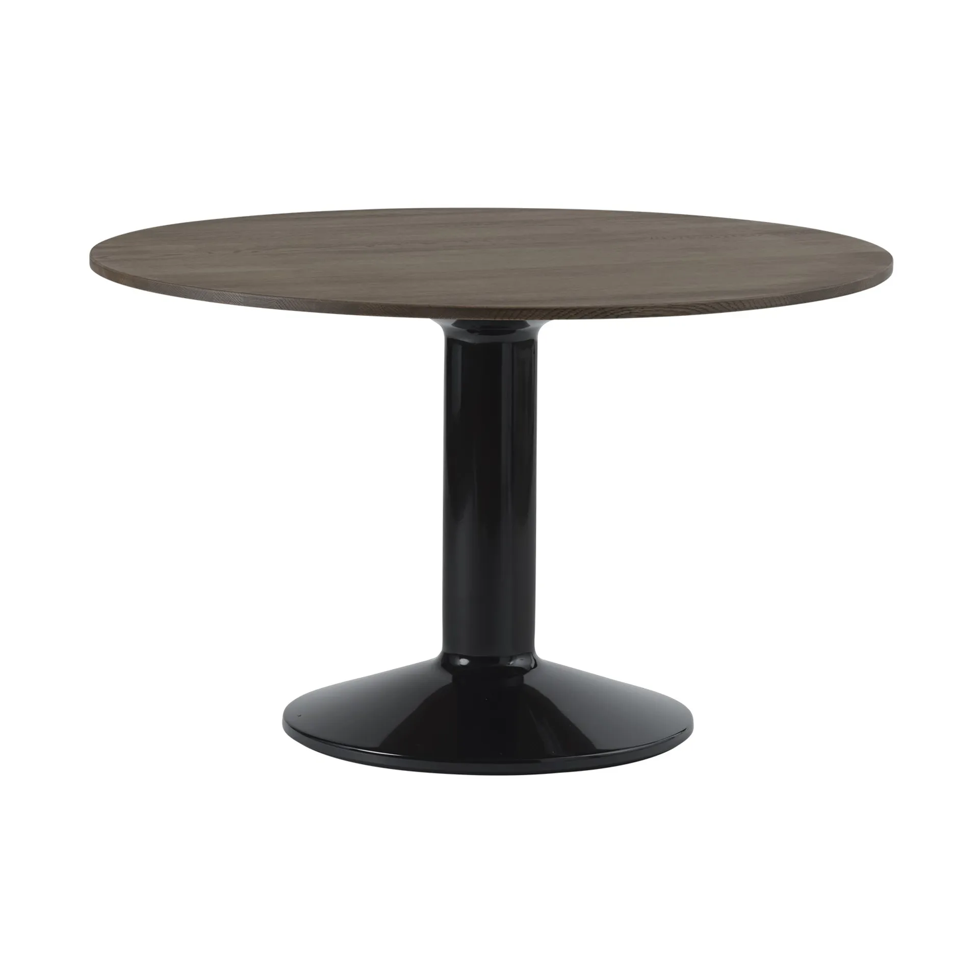 Midst mesa pedestal Ø120 cm, Carvalho escuro oleado-preto Muuto