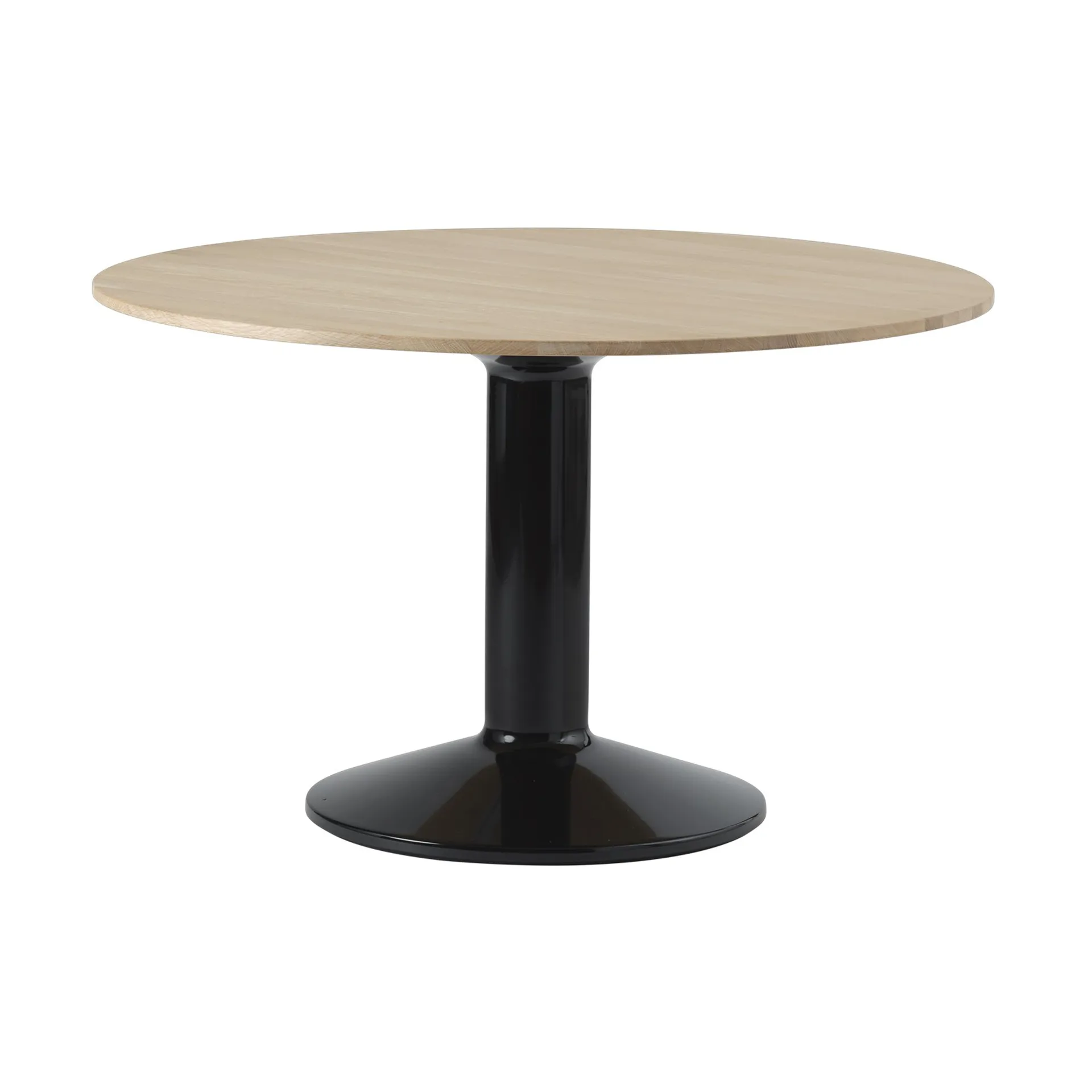 Midst mesa pedestal Ø120 cm, Carvalho oleado-preto Muuto