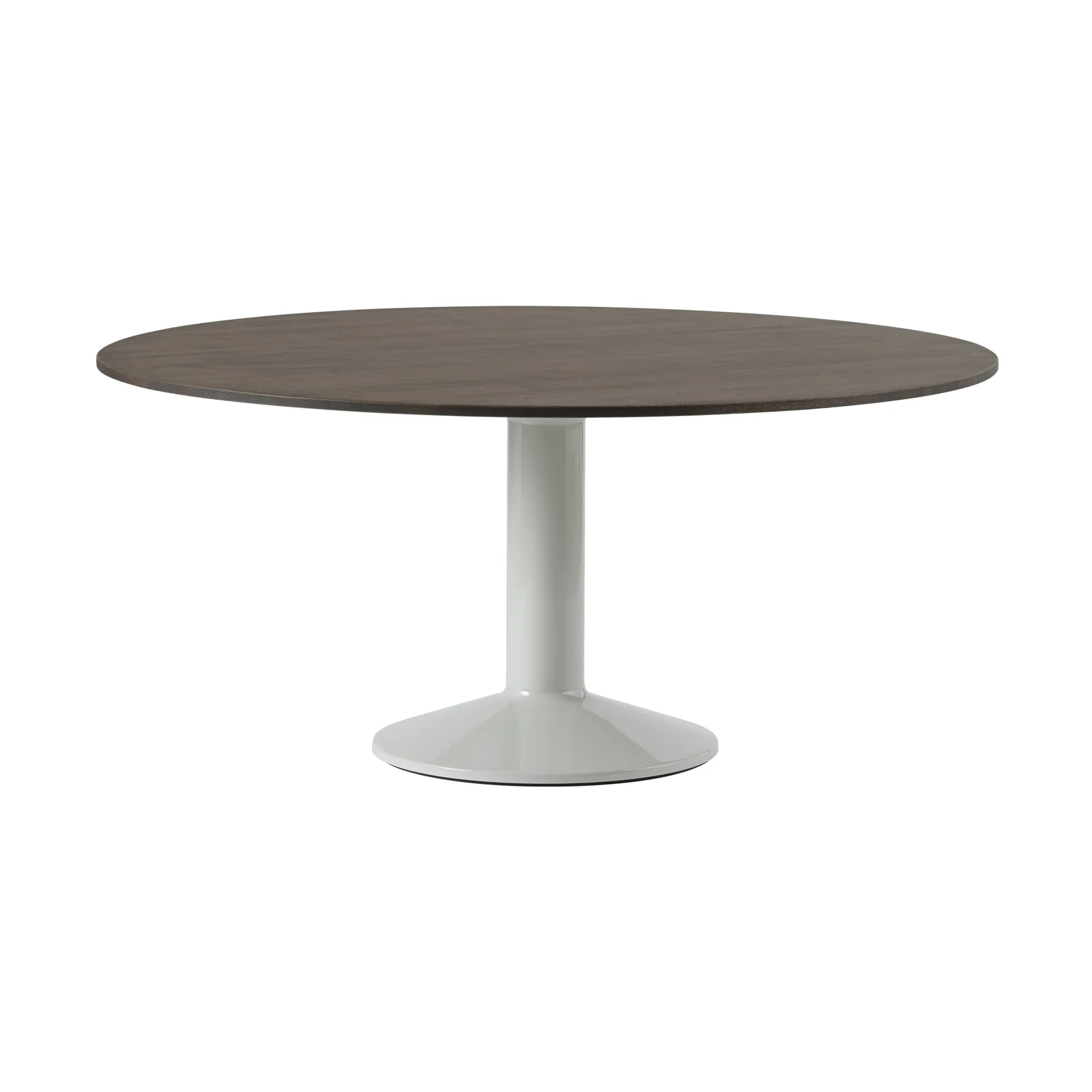Midst mesa pedestal Ø160 cm, Carvalho escuro oleado-cinza Muuto