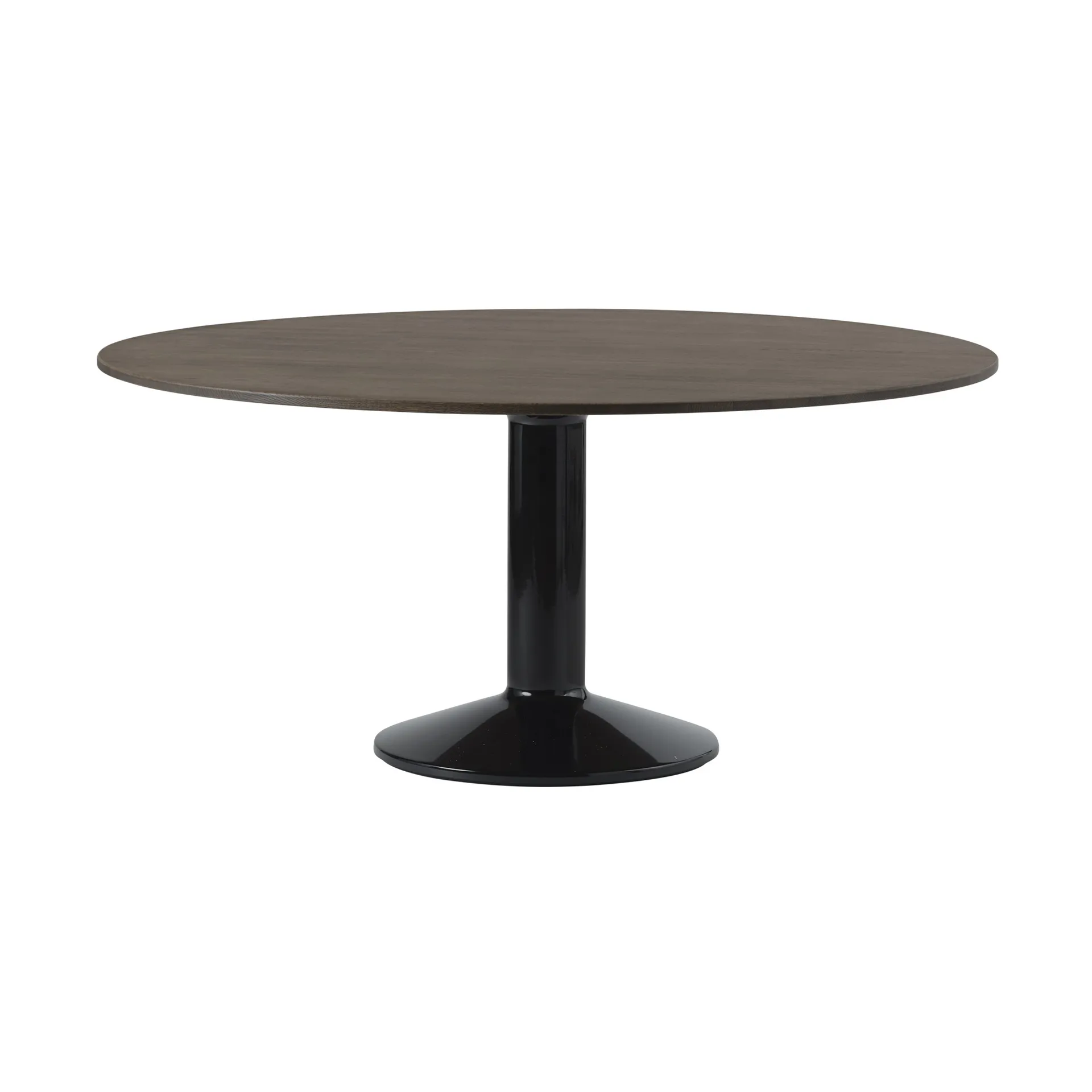 Midst mesa pedestal Ø160 cm, Carvalho escuro oleado-preto Muuto