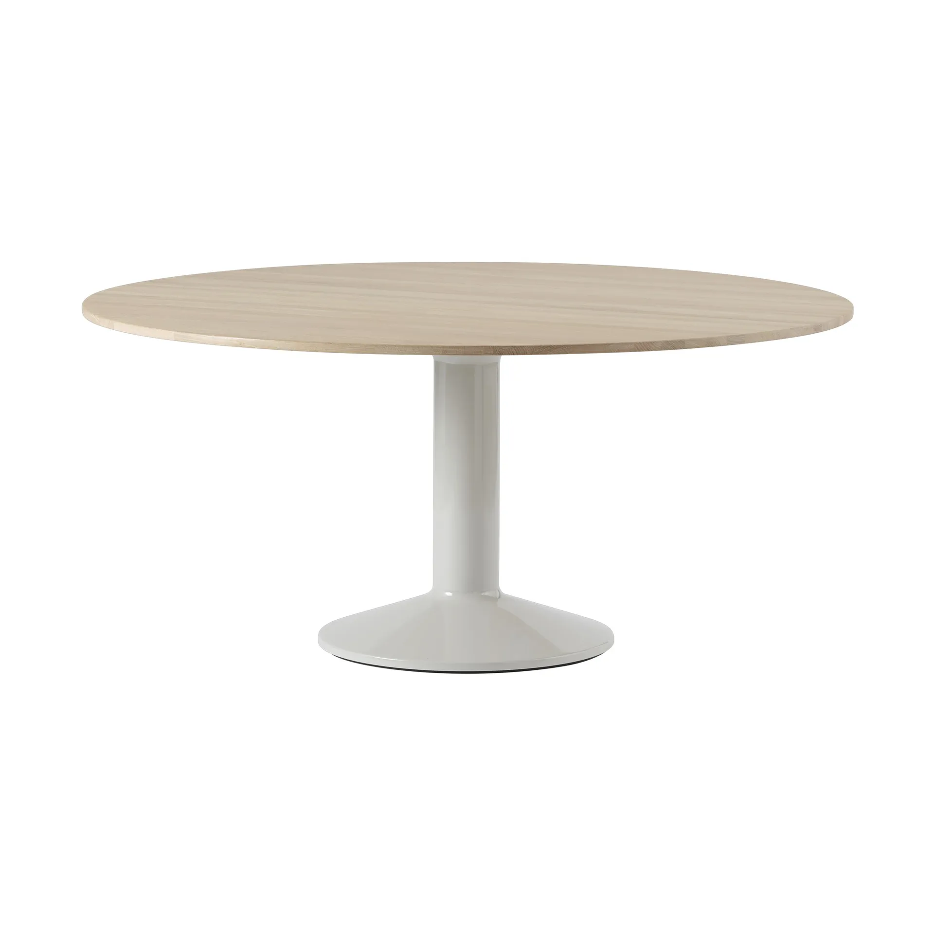 Midst mesa pedestal Ø160 cm, Carvalho oleado - cinza Muuto