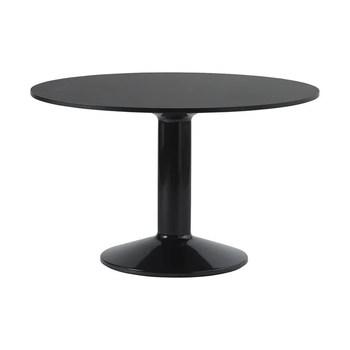 Midst mesa pedestal - Black linoleum-black, Ø120 cm - Muuto