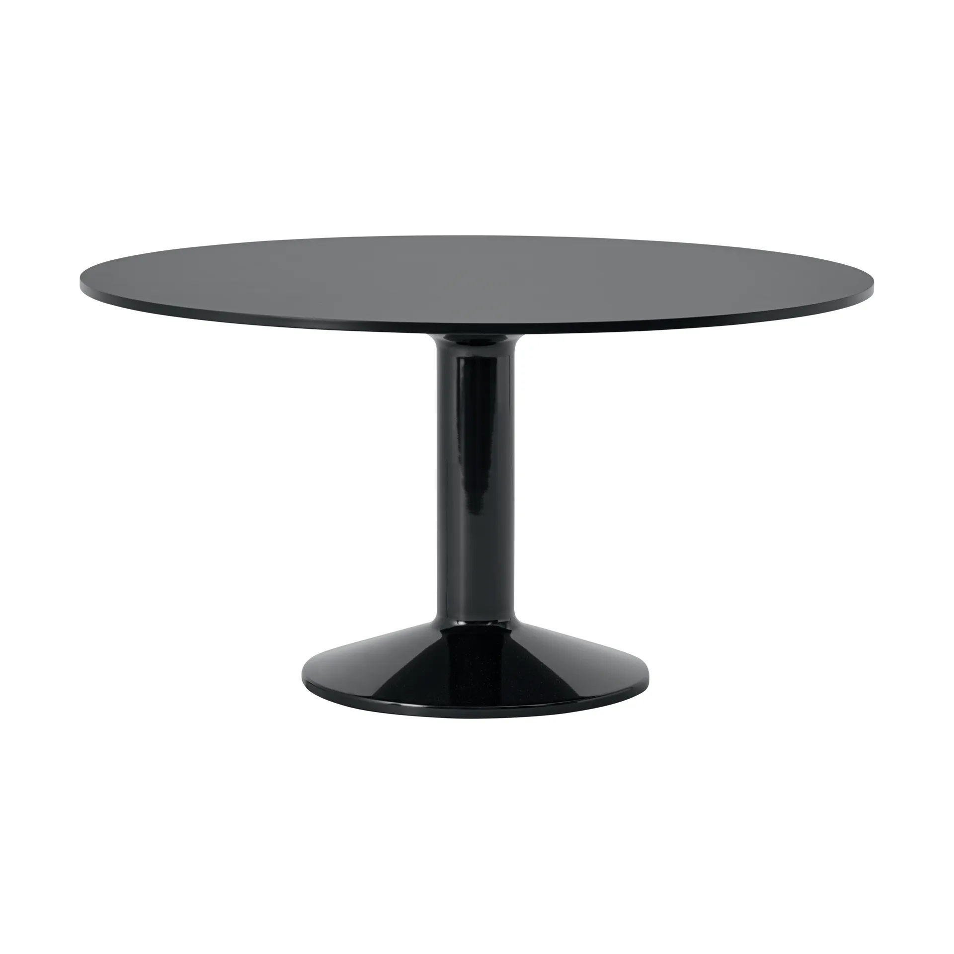 Midst mesa pedestal, Black linoleum-black, Ø140 cm Muuto