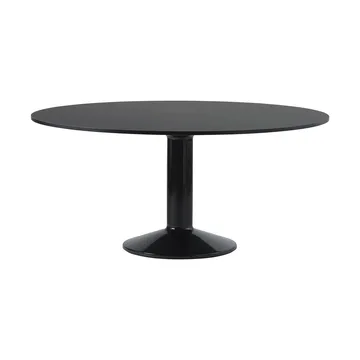 Midst mesa pedestal - Black linoleum-black, Ø160 cm - Muuto