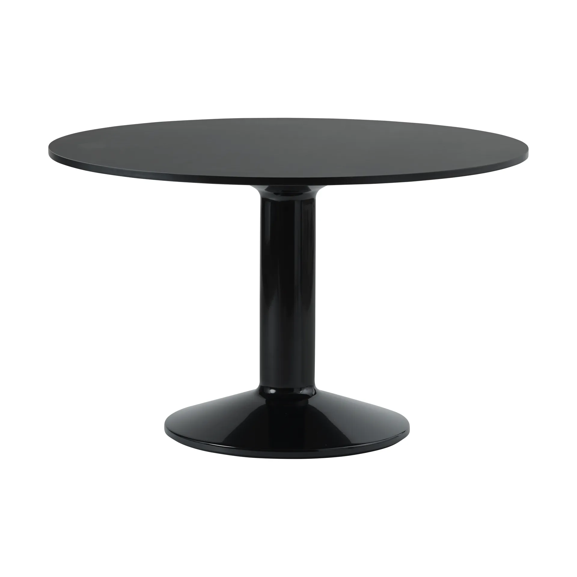 Midst mesa pedestal, Black nanolaminate-black, Ø120 cm Muuto