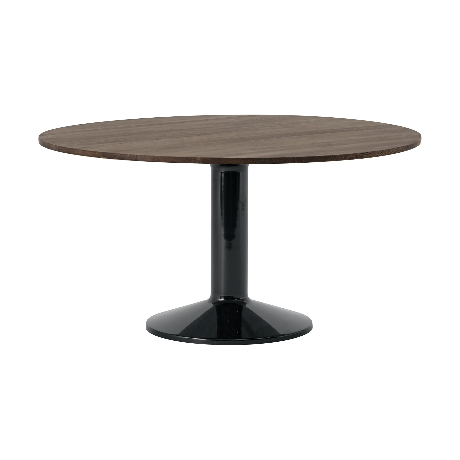 Midst mesa pedestal, Carvalho escuro oleado-preto, Ø140 cm Muuto