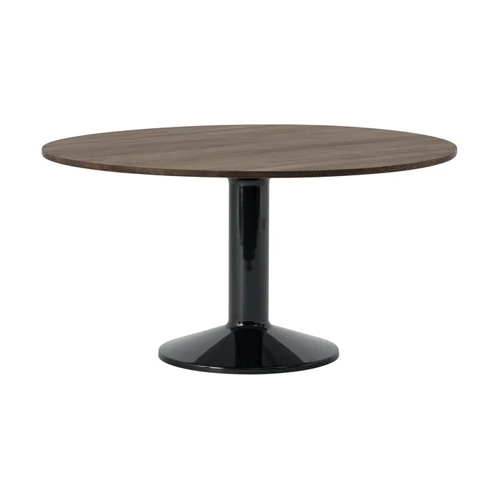 Midst mesa pedestal - Carvalho escuro oleado-preto, Ø140 cm - Muuto