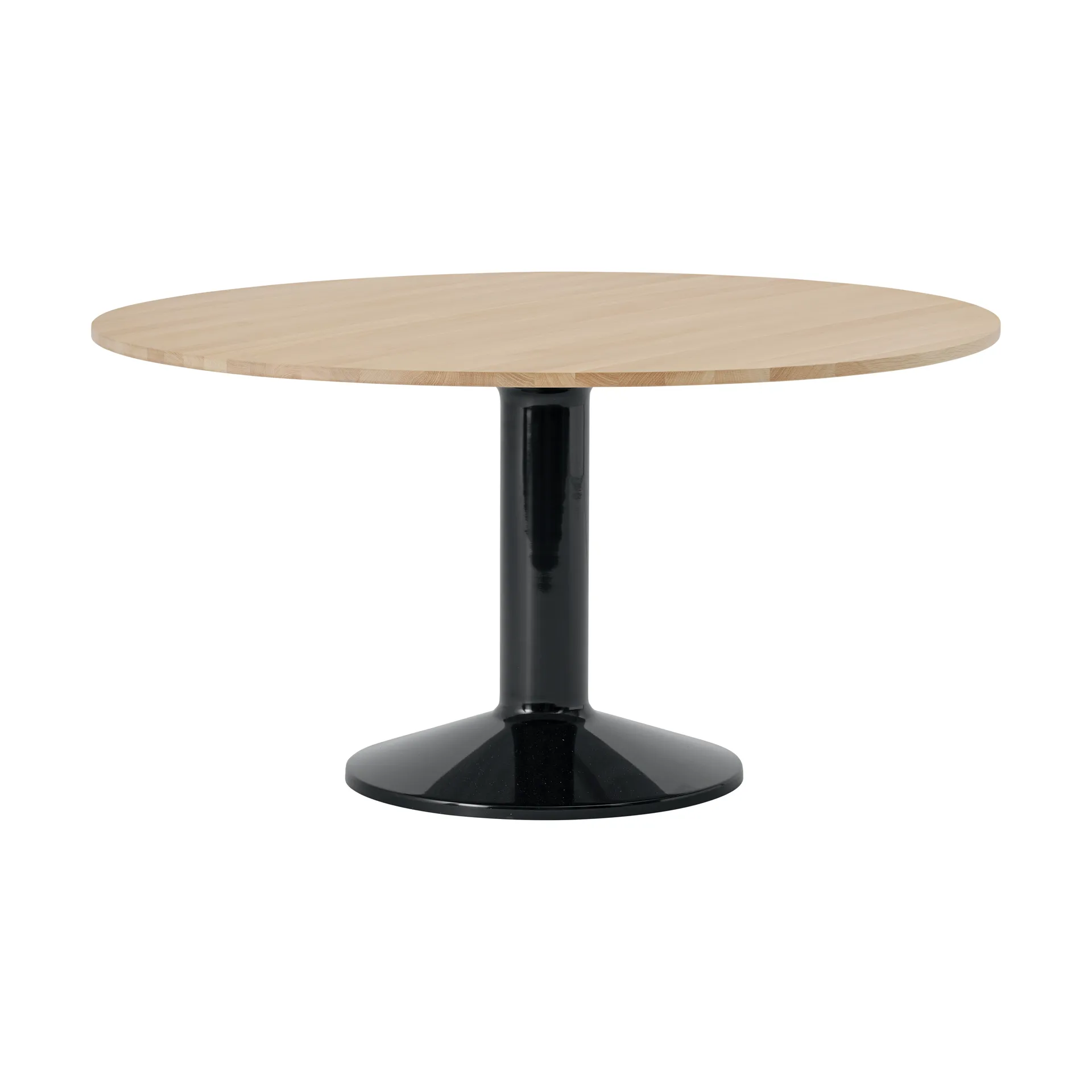 Midst mesa pedestal, Carvalho oleado-preto, Ø140 cm Muuto