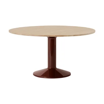 Midst mesa pedestal - Carvalho oleado-vermelho escuro, Ø140 cm - Muuto