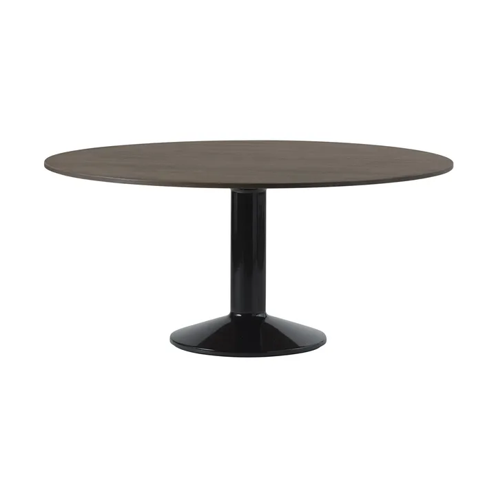 Midst mesa pedestal - Dark oiled oak-black, Ø160 cm - Muuto