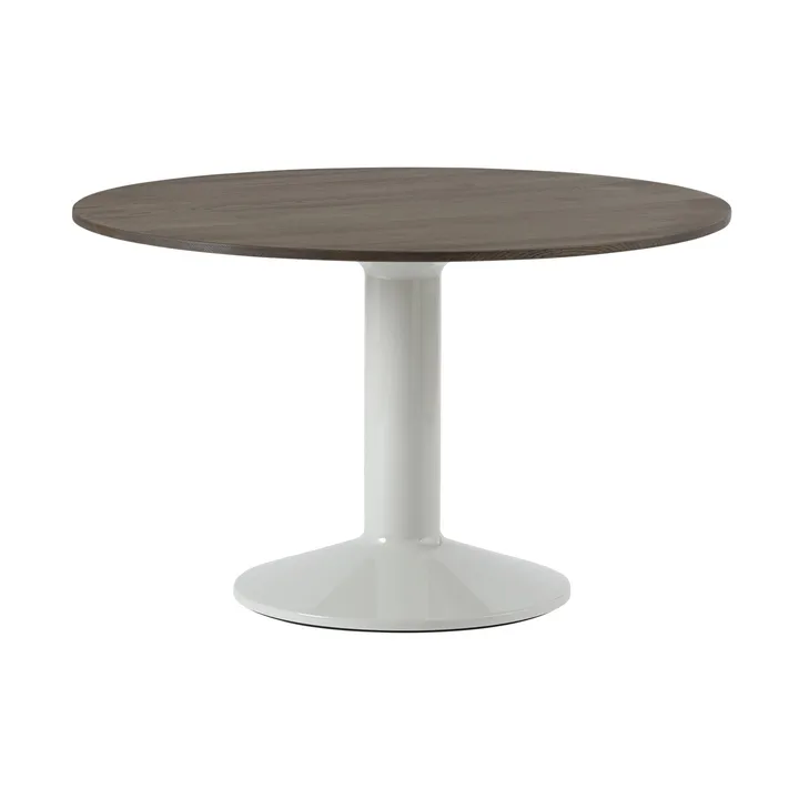 Midst mesa pedestal - Dark oiled oak-grey, Ø120 cm - Muuto